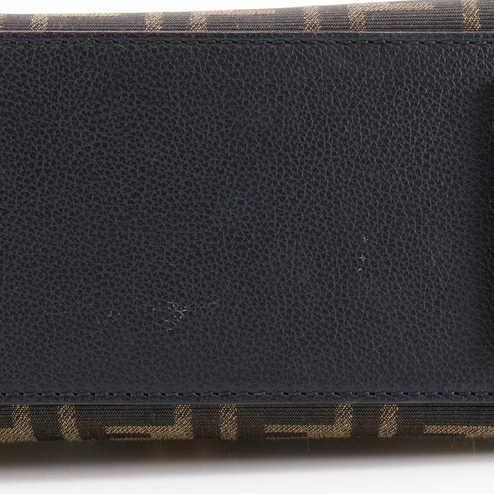 Fendi La Medusa Zucca Handbag X Versace Fender 2WAYShoulder Black / Brown Nylon Canvas/leather Women Used