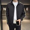 Men's Retro Black Baseball Windbreaker: Japanese Trendy Stand Collar Jacket for Spring and Autumn