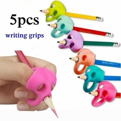 5 Stück Bleistiftgriff Silikon Baby Lernen Schreibwerkzeug Schreibstift Schreibkorrekturgerät Kinder