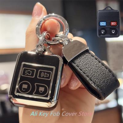 Key Fob Cover with Keyring Car Keychain Lanyard for Ford Mustang Focus Explorer Edge Taurus, Key Fob Case for Lincoln, Mercury