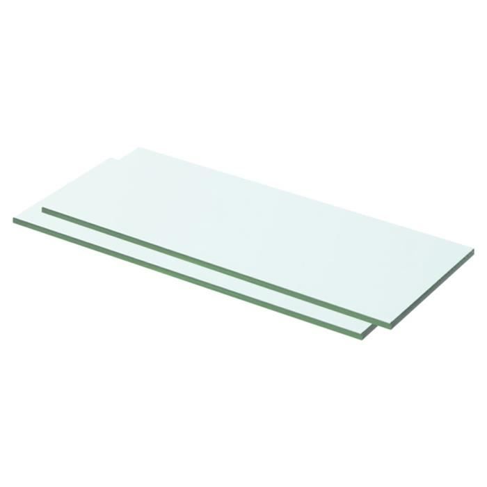 VidaXL Panneaux d'étagère 2 pcs Verre Transparent 50 x 15 cm