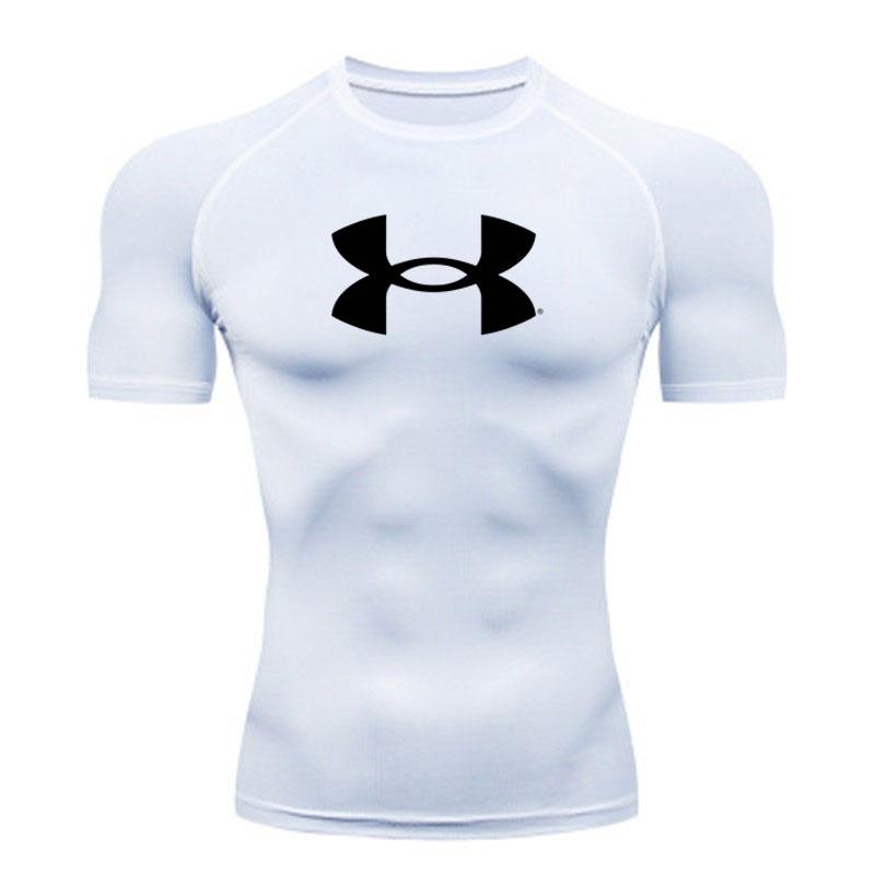 Men's Quick Dry Compression Workout Tight T-shirt, Breathabl