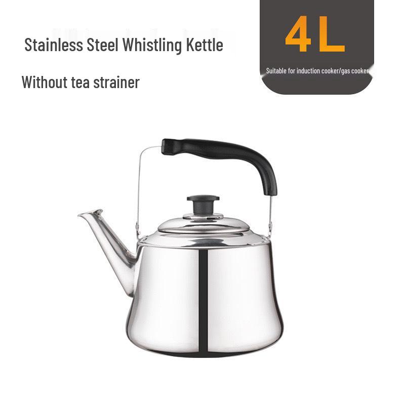 Stainless Steel Whistling Kettle for Induction & Gas Stoves - Large Capacity