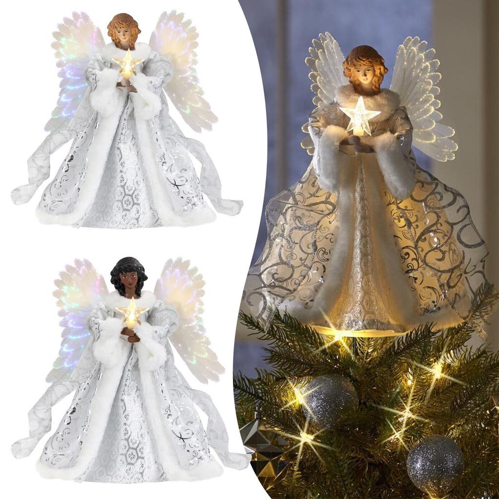 Led 98in Angel Christmas Tree Topper Fairy Festive Xmas Tree Top Gift Ornament