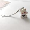 Kawaii Plush Cute Cat Keychain Flocking Animal Pendant Phone Lanyard Hanging Keycord Charm Key Chains DIY Accessories Girl Gifts