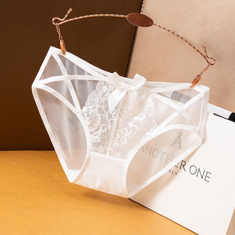 Lace Mesh Women's Low Waist Butterfly & Flower Panties