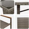 Garden Dining Set 9 pcs Grey Poly Rattan