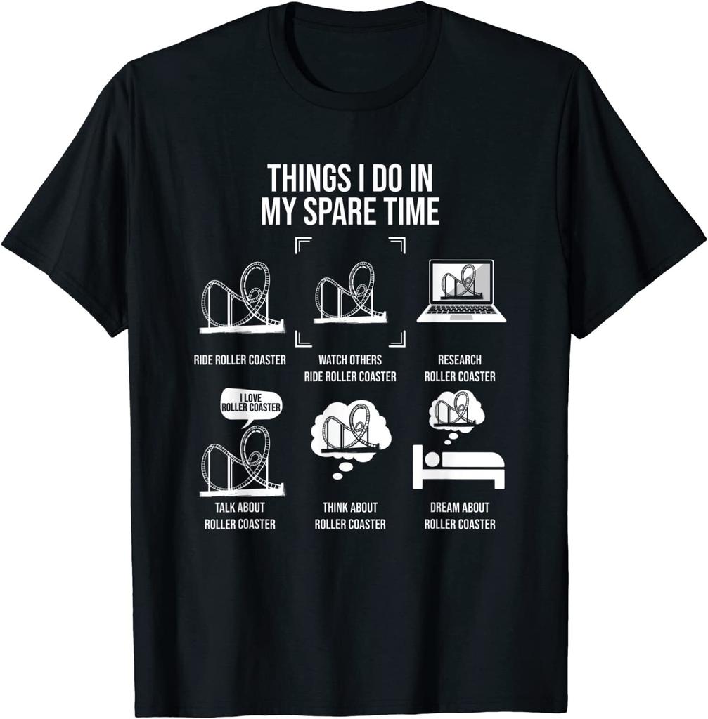 New Limited Funny Things I Do In My Spare Time, Rollercoaster Theme Park T-Shirt