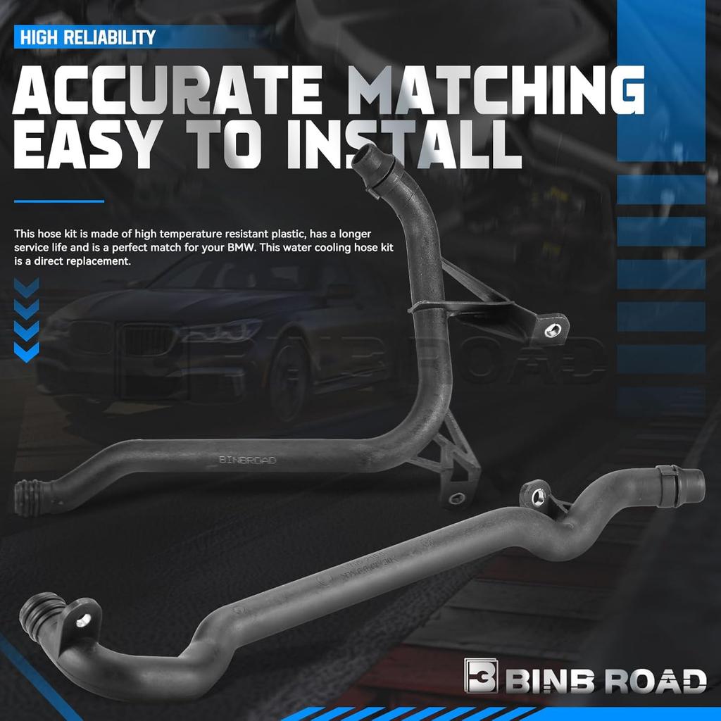 2Pcs Engine Heater Inlet Pipe and Water Coolant Pipe 11537502525 + 11531705210 Compatible with BMW 325i 328i 525i 528i Z3 Z4