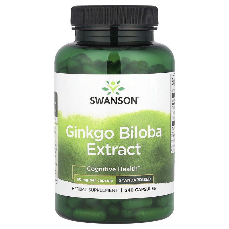 Ginkgo Biloba Extract, 60 mg, 240 Capsules