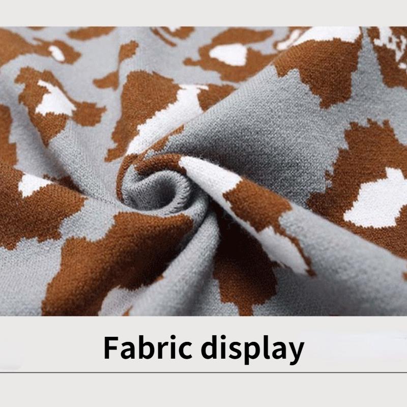 Women's Long Leopard Print Long-sleeved Sweater Cardigan