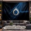 Club Brugge FC Personalized Tapestry Support Custom Name, Wall Art Home Decoration