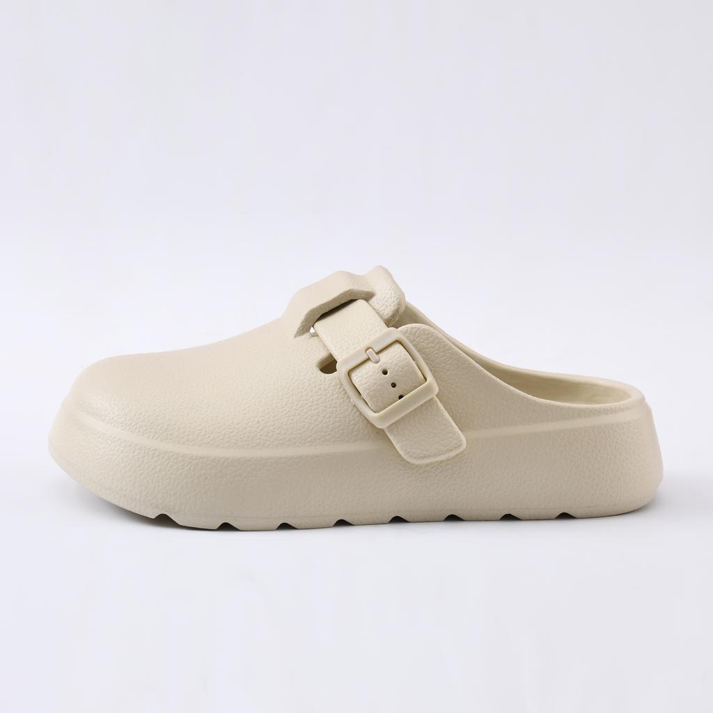 New Women's Solid Color Hole Shoes Platform Non-slip Wear-resistant Fashion Simple Outdoor Beach Bag Head Slippers