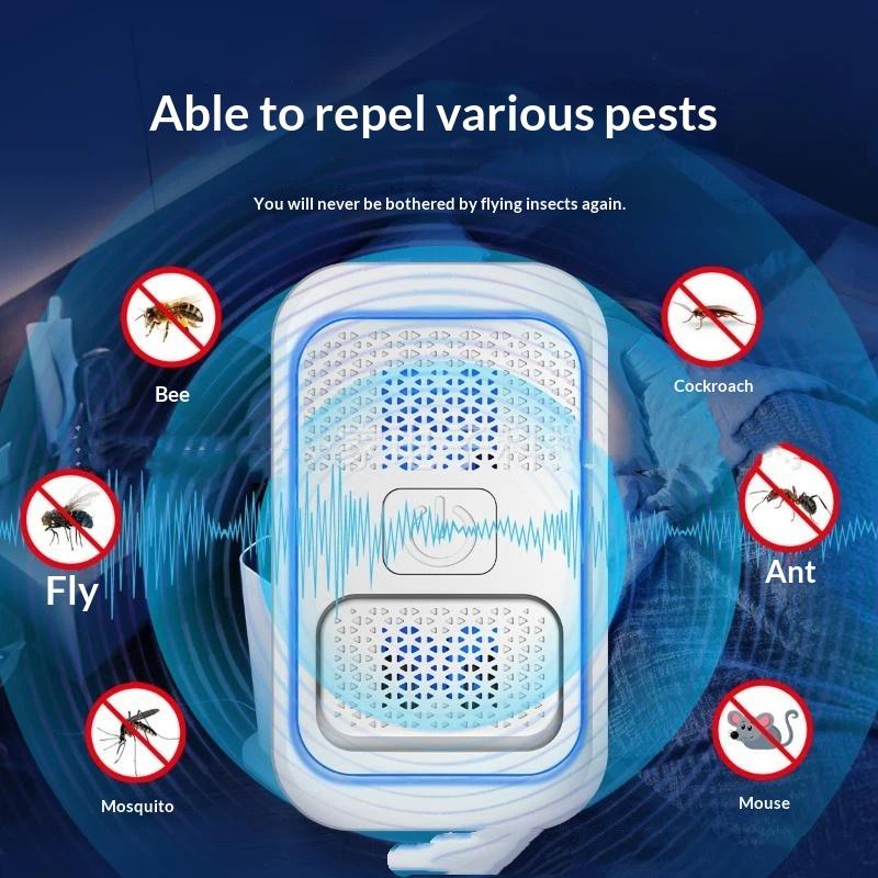 Plug-In Ultrasonic Pest Repeller Electronic Insect Control Mosquito Repellent For Home Repels Mice Ants Spiders Cockroaches