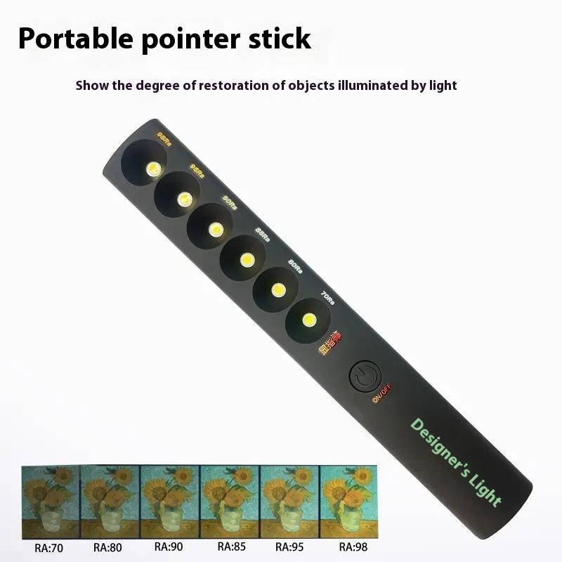 Bâton de Lampe Portable à Température de Couleur Simple Professionnel Rechargeable par USB 2700K‑6000K 6 Modes Pour Remplissage Photographique