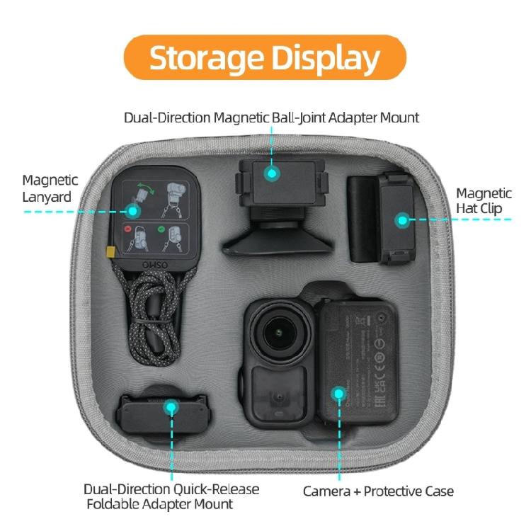 Shock Absorbing Waterproof Camera Bag Organizers Case With Compact Design Built In Mesh Compartment For OSMONano