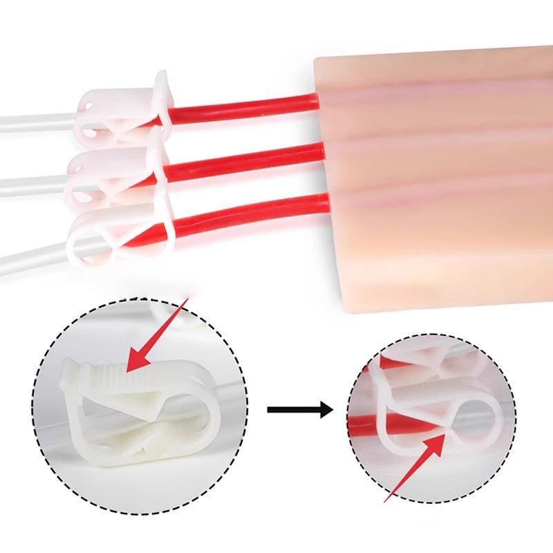 Venipuncture Iv Injection Training Pad Silicone Human Skin Suture Model Y Imbedded 3 Skin Layers Injection Practice Model