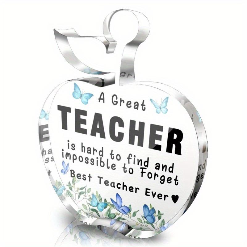 

2D Flat A Great Teacher Is Hard To Find Acrylic Teacher Appreciation Desk Decor Plaque, Suitable for wall decoration, porch, room, villa, accents Ho 10*10CM