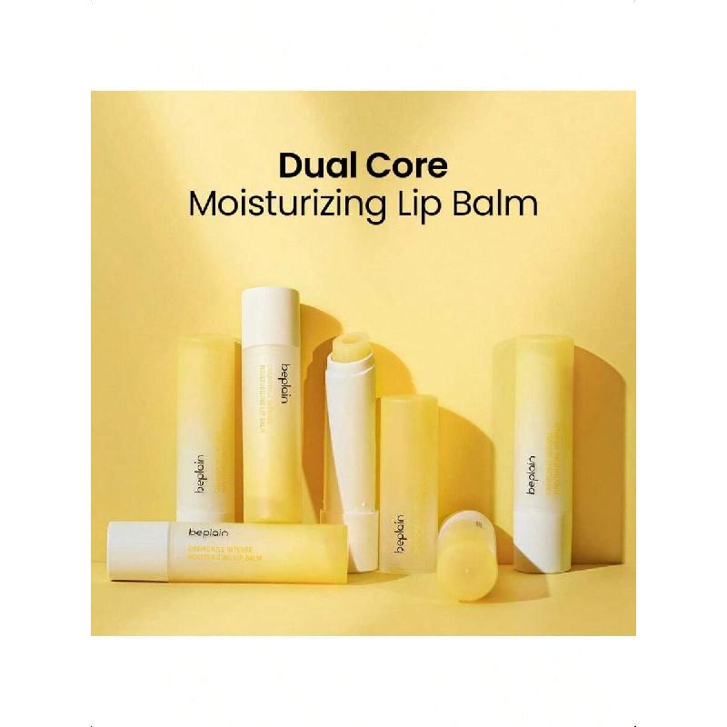 Beplain Chamomile Intense Moisturizing Lip Balm 3.6g | Dual Core Lip Moisturizer For Dry, Cracked, Sensitive Lips | Natural Daily Lip Care