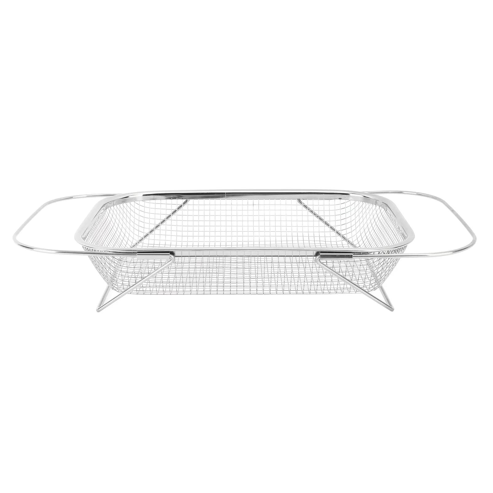 

Кухонний дренажний кошик, Розширюваний прямокутний сітчастий друшляк з нержавіючої сталі, Кошик-сітка для раковини, Друшляк над раковиною