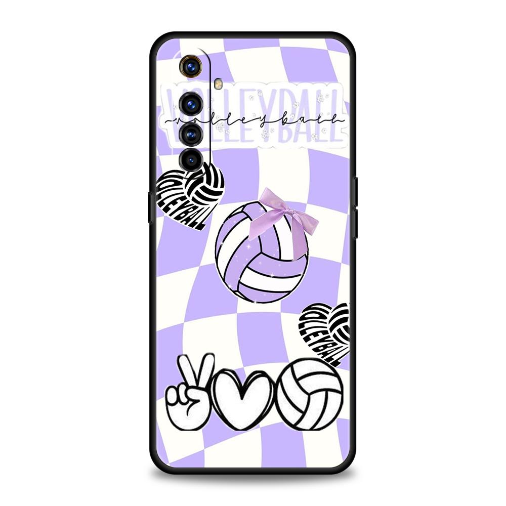 Volleyball Painted Soft TPU For Realme 9 10 11 12 13 C21 C25 C35 GT2 GT3 GT5 GT6 C63 C67 C55 C53 Pro 5G Shockproof Phone Case