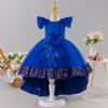 Girls' Princess Dress: New Arrival – Tulle and Sequined Ball Gown with Train for Baby's Birthday Party or Piano Recital