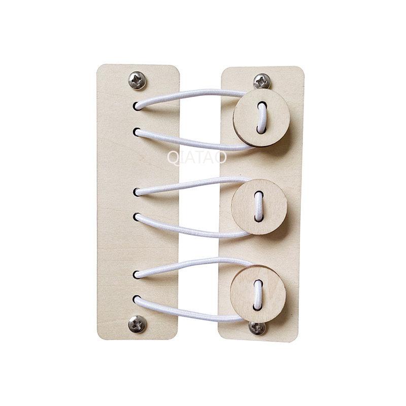 Baby DIY Montessori Activity Busy Board Parts Latch Toy Wooden Puzzle Accessories Material Early EducationToy for Children Gifts