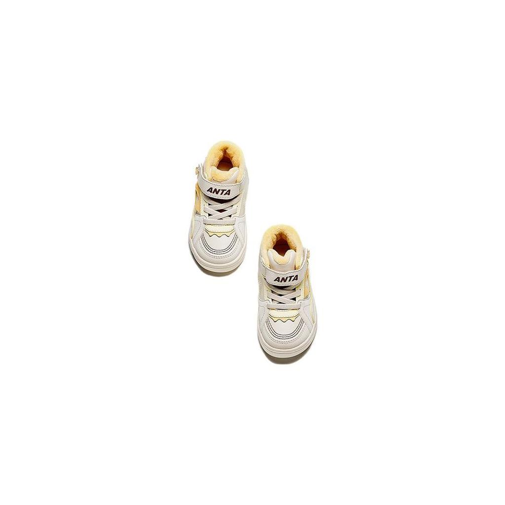 Anta Antiskid Shock Absorbing High Top Walking Shoes Baby Shoes Beige A312340022-1