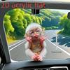 2D Flat Cute Monkey Acrylic Car Pendant - Multi-functional Rearview Mirror Decoration, Car Accessories, Bag Pendants and Home Ornaments, Holiday Gifts