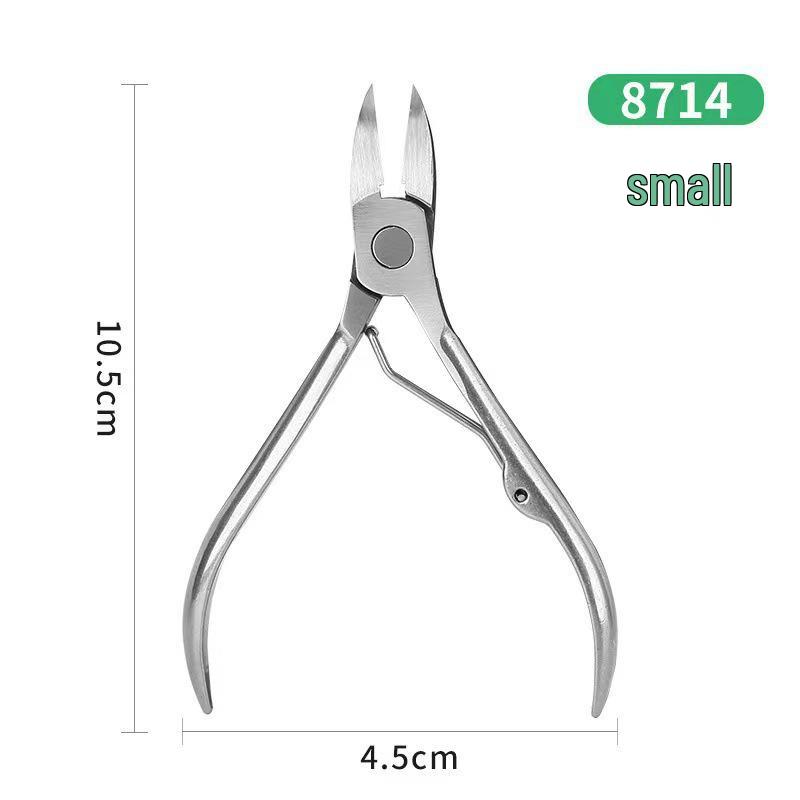 Stainless Steel Nail Care Set: Clipper, File, Cuticle Nipper, Ingrown Corrector, Pliers, Knife