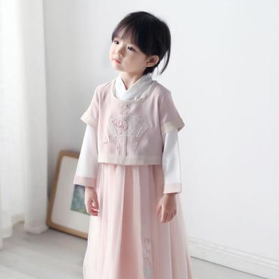 Hanfu Girl Chinese Style Cloth Summer Dress Antique Tang Suit Super Fairy Costume Dress Little Girl Mermaid Princess Skirt Undergarment