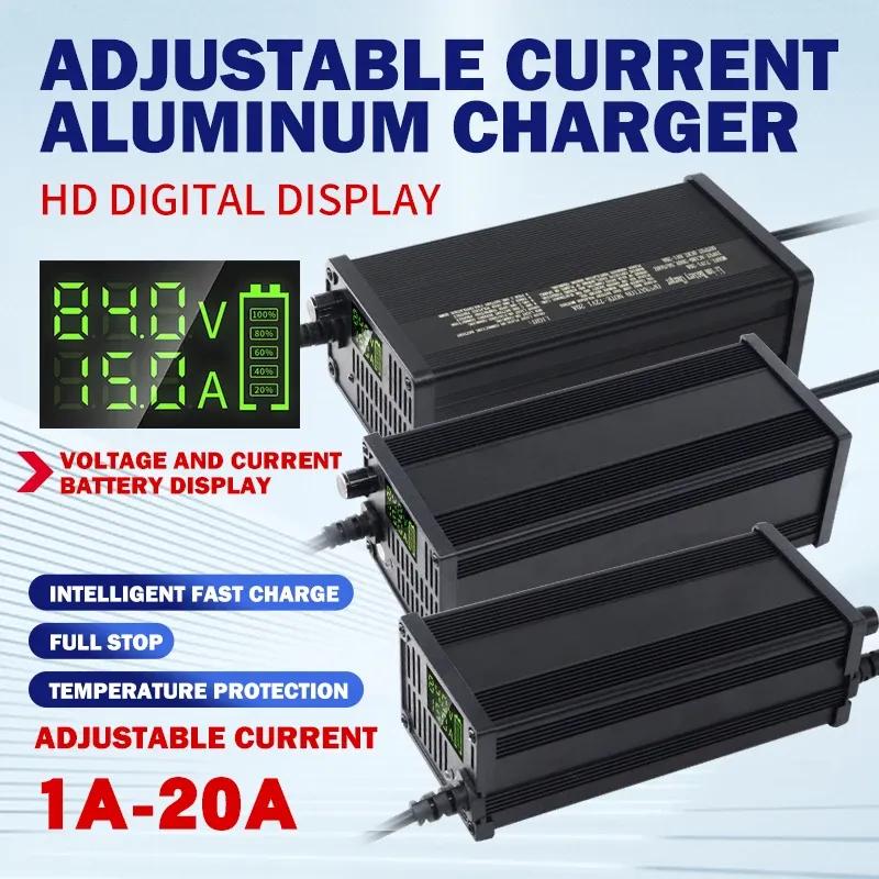 Încărcător Baterie Litiu Reglabil 72V 1-8A 1-9.5A 1-15A 1-20A Afișaj LCD de Mare Putere Încărcare Rapidă Carcasă 84V 88.2V 83.95V 87.6V