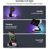 Magnetic Wireless Charging Station for iPhone 16 15 14 Foldable Rotating Light Adjustment 3-in-1 15W Fast Mag-Safe Charger Stand