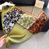Color Matching Flower Simulation Silk High-end Square Scarf Silk Scarf Printing Shawl Versatile Scarf Sunscreen Scarf Headscarf Scarf