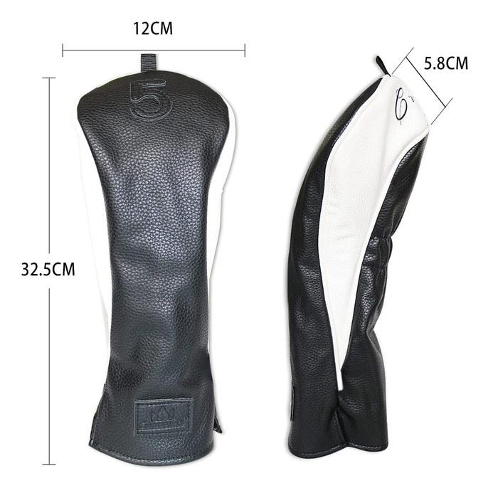 CRAFTSMAN Golf Wood Cover Set 4pcs (135X) - Driver, Fairway, Utility - with Number Tags - Black 3+UT