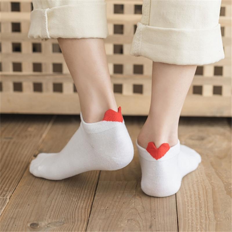 Heart Sock Low-cut Sock Short Sock For Women JK Sock Girl Sock for Women Student Sock Jk Stocking Anklet Sock White Sock