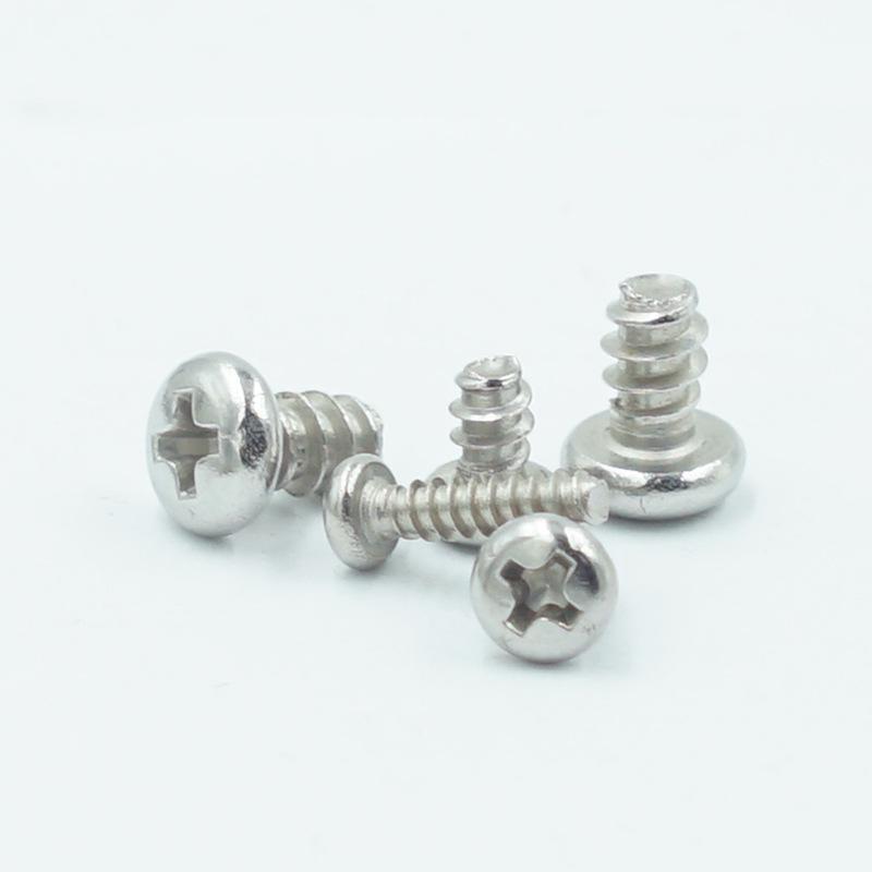 304 Stainless Steel Phillips Self-Tapping Screws: Pan Head & Round Head Flat Tail