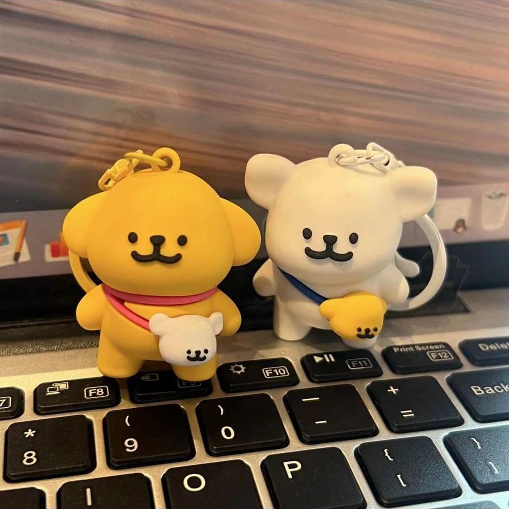 Trendy Cartoon Dog Keychain Pendant: Stress-Relief Couples Backpack Accessory