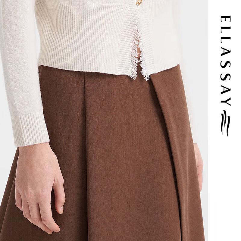 ELLASSAY Women's Retro Wool A-Line Skirt