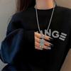 New Necklace Women's Crystal Chain Love Pendant Children's Jewelry Girl's Gift
