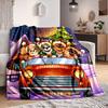 1Pc Christmas Car Adventure Blanket Soft And Comfortable Casual Warm Camping Travel Christmas Halloween Gift M91771