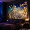 Starry Moon Anime Girl Aesthetic Tapestry Soft Colorful Galaxy Cartoon Wall Hanging Teen Dorm Bedroom Otaku Home Decor