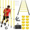 Portable Folding Training Poles with Base Set & Bag for Football Drills & Parking Cones