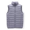 Men's Burgundy Lightweight Down Vest Stand Collar Quilted Sleeveless Warm Winter Gilet