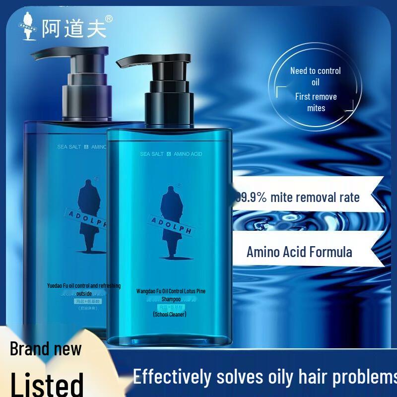 Adolph Herren Meersalz Ölkontrolle Erfrischendes Duschgel