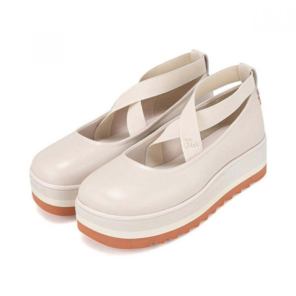 Barbara Lambskin X Band Wedge Heels Signature The Flat 4cm Bbj192iv 225mm