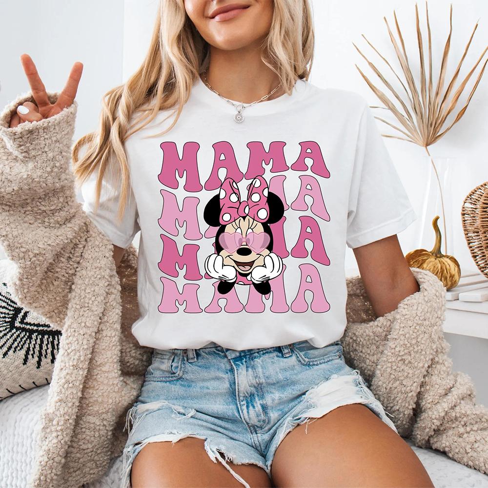 Summer Disney Minnie Graphic Tshirt Men Women Fashion Cotton Quality Casual Loose Short Sleeve Classic Unisex