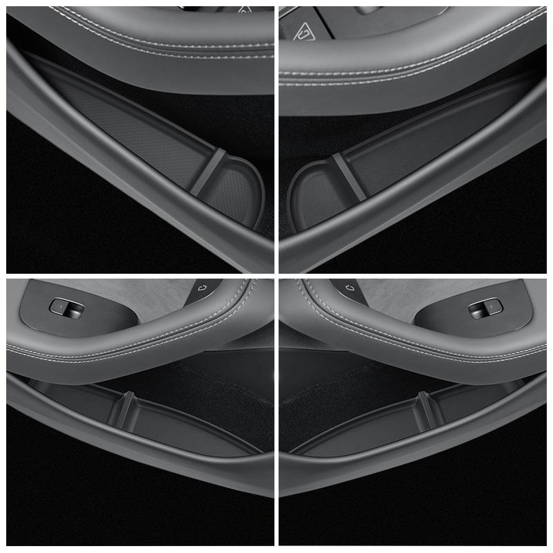 for Tesla Model Y Juniper 2026 Front Door Groove Mat Storage Organizer Tray Rear Cup Holder Protector Cushion Anti-slip Pad 2025