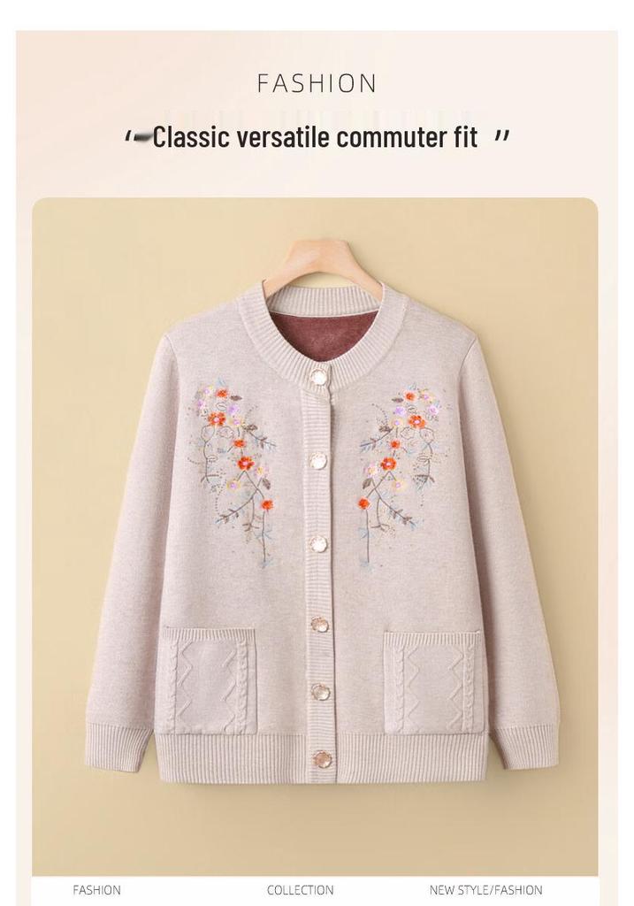 Tucano Women's Floral Embroidered Knit Cardigan
