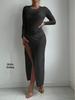 2024 Beach Vacation Mesh Swimsuit Long Cover-Up Dress - Sexy Round Neck Transparent Bikini Cover-Up